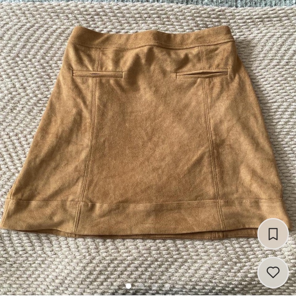 Abercrombie kids tan faux suede skirt